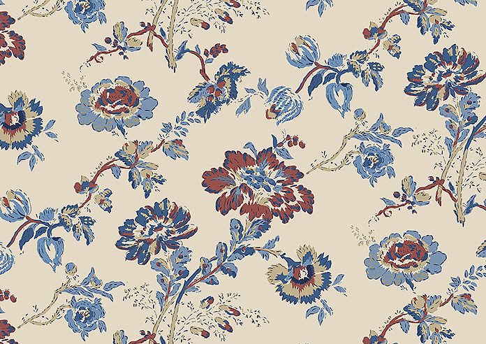Land & Shore Orchard (Blackout), Blue Red - Roller Blind - Image 6